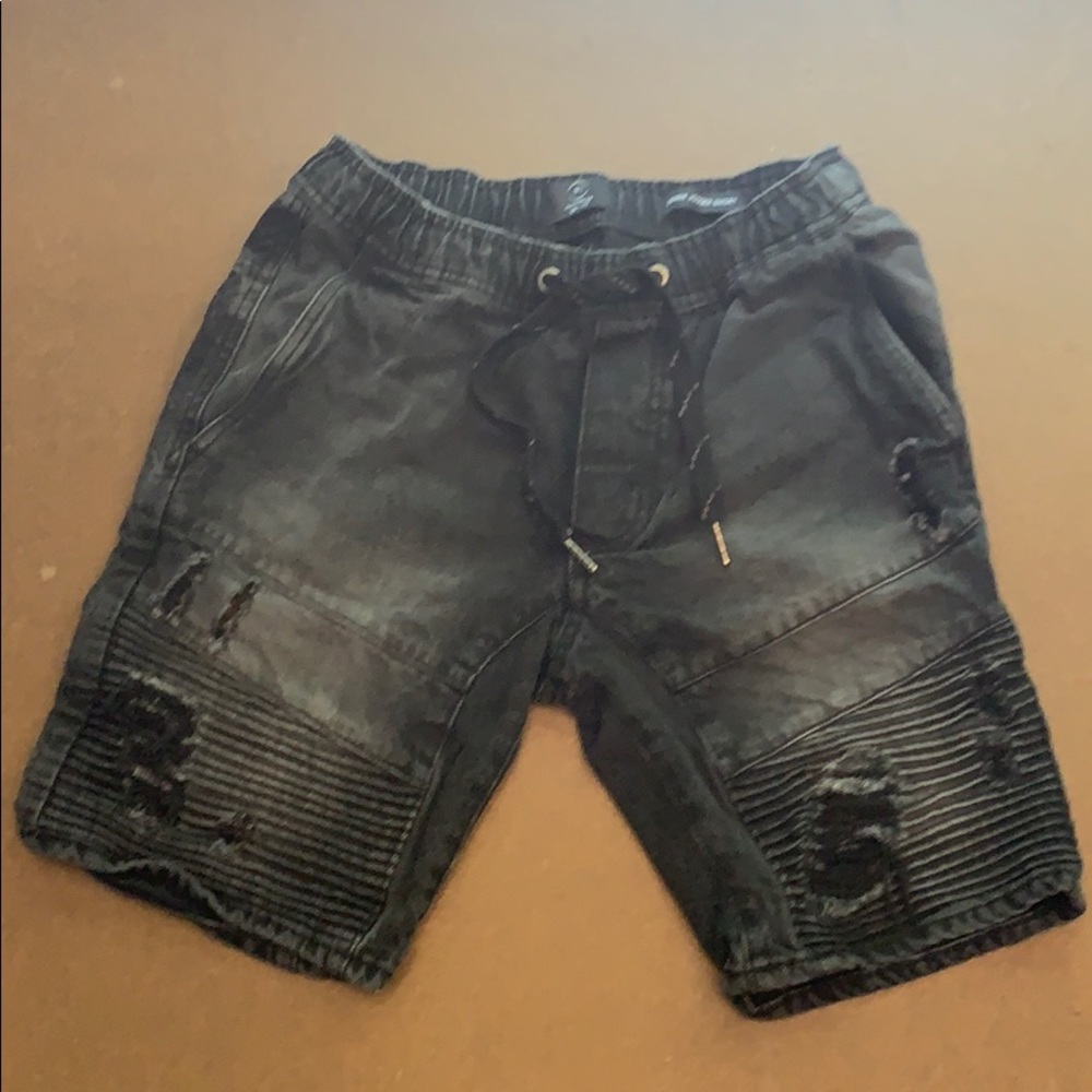 Denim Jogger Shorts